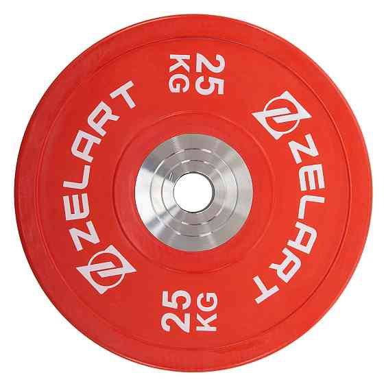 Диск бамперний для кросфіту резиновий 25 кг d-52мм Zelart-7798-25 Київ
