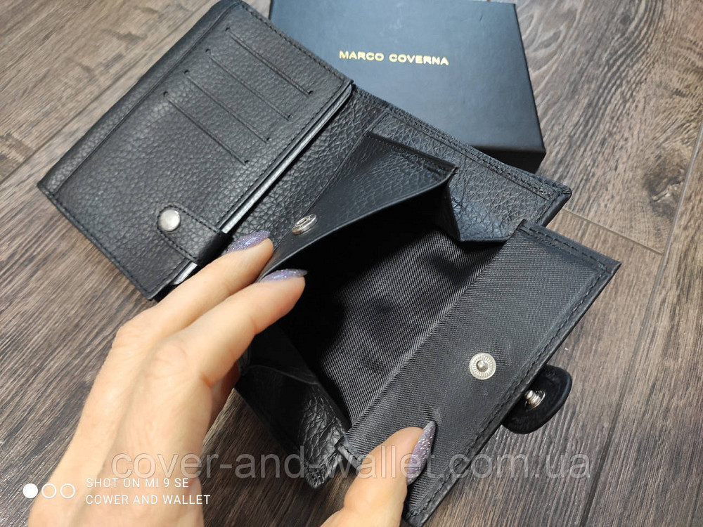 Мужской кожаный кошелек для денег и документов Marco Coverna M1 Киев - изображение 4