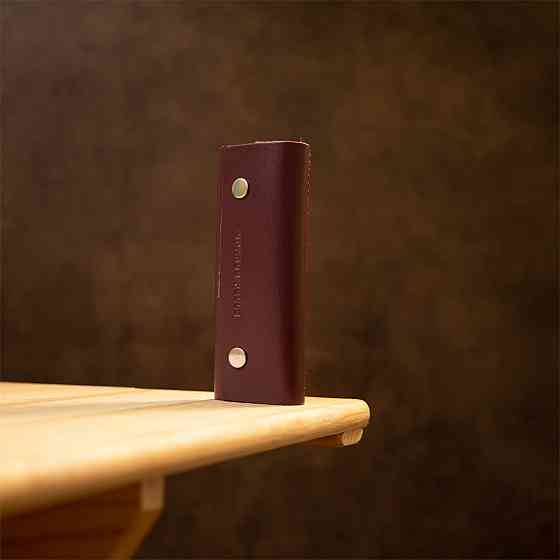 Шкіряна стильна ключниця Бордовий (GRANDE PELLE) Київ