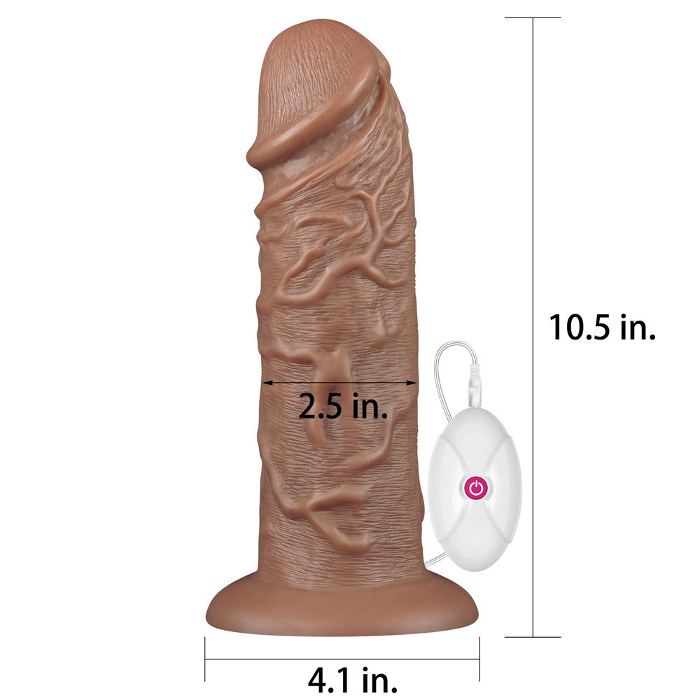 Реалистичный вибратор - King-Sized Realistic Chubby Vibrating Dildo 10.5