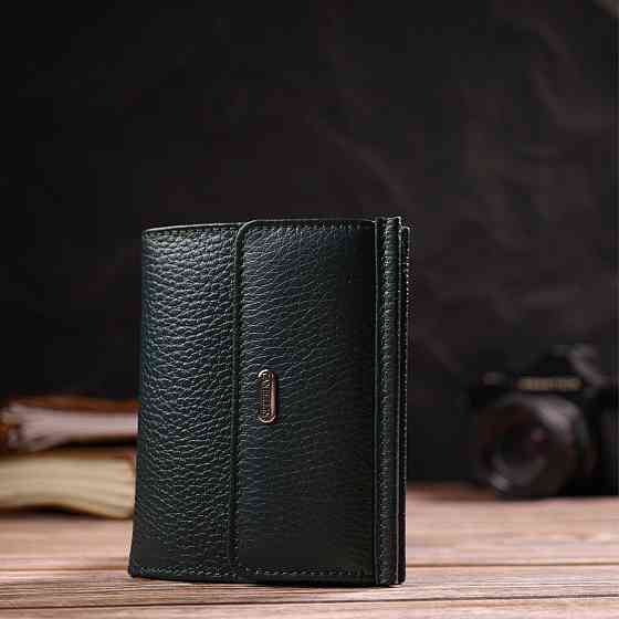 Вместительный кошелек для женщин среднего размера из натуральной кожи флотар CANPELLINI 21812 Зеленый Киев