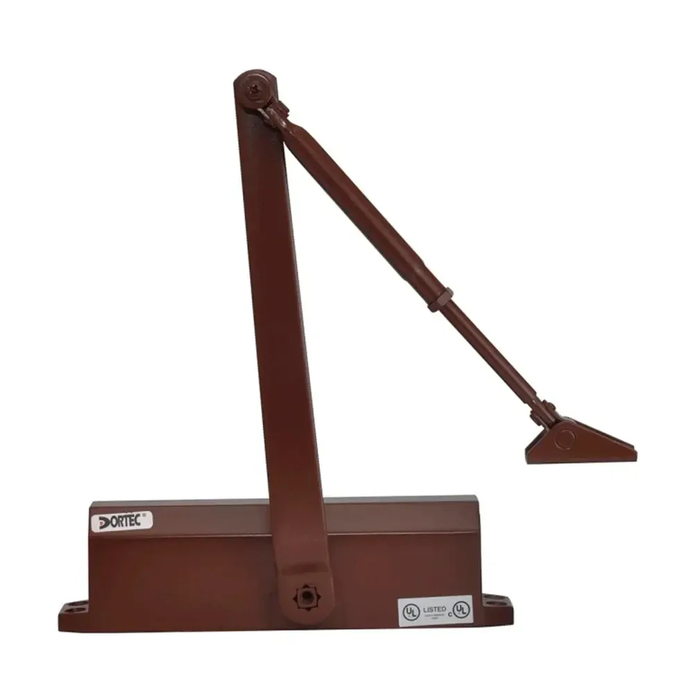 Дверний доводчик Dortec DT-65H Brown з фіксацією дверей у відчиненому положенні (63-00027) Київ - фото 3
