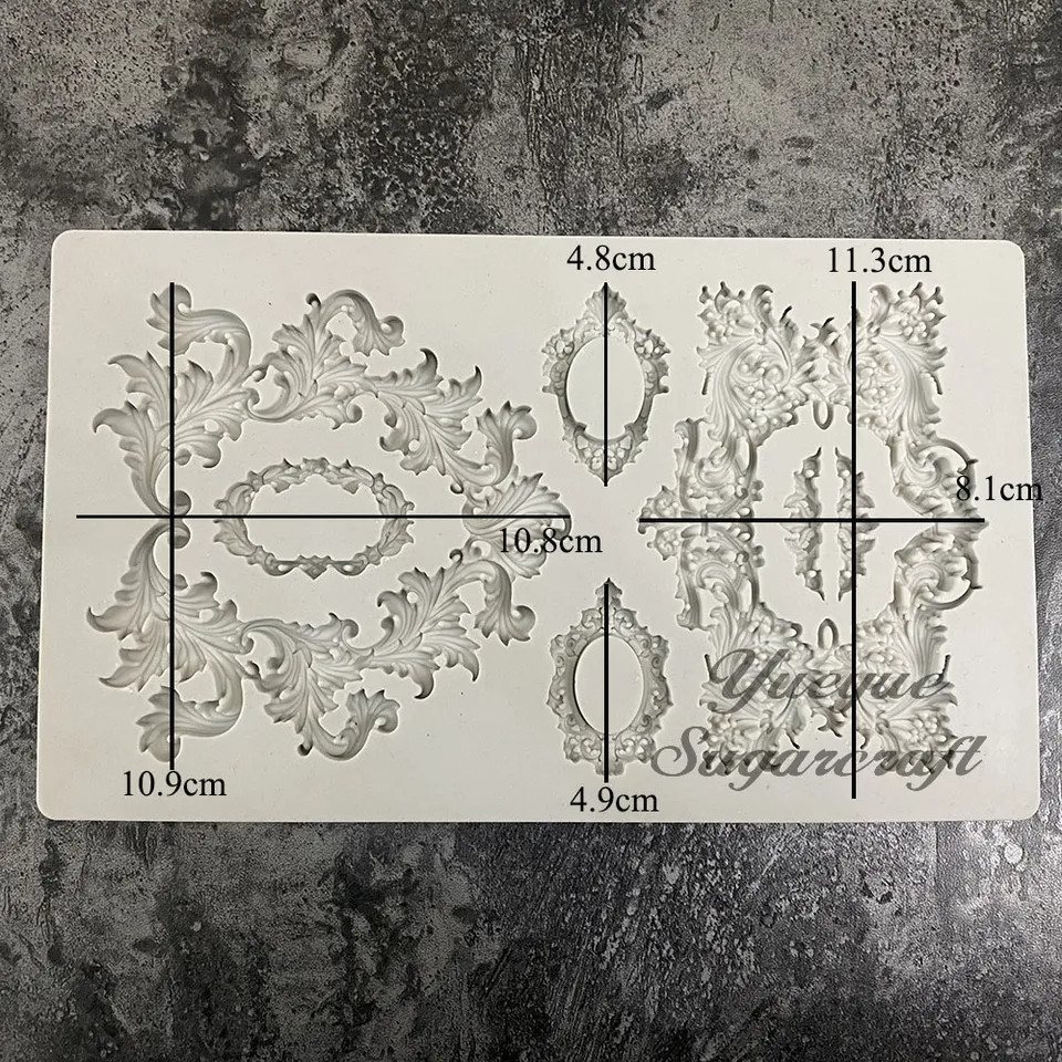 Молд силиконовый абстракция 22 на 13 см серый Киев - изображение 2