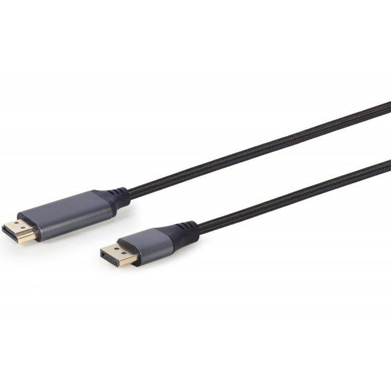 Кабель Cablexpert (CC-DP-HDMI-4K-6) DisplayPort-HDMI 1.8м, чорний Чорний Харьков - изображение 1