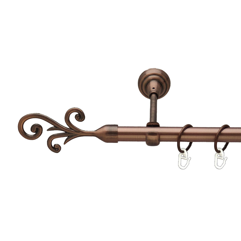 Карниз Orvit Фала металевий однорядний відкритий Мідь 19 мм 300 см (00-00011770) Львов - изображение 1