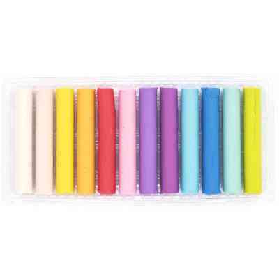 Пластилін Школярик Восковий Круглий Пастельний 12 кольорів 180 г (303114001-UA) Вінниця