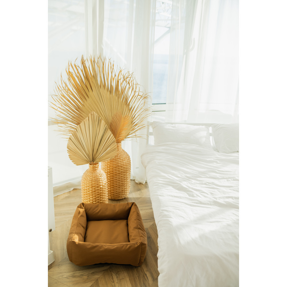 Водовідштовхувальний лежак зі знімним чохлом і двосторонньою хутряною подушкою Incor Коричневий 10040 XL (90/80/20) Київ - фото 10