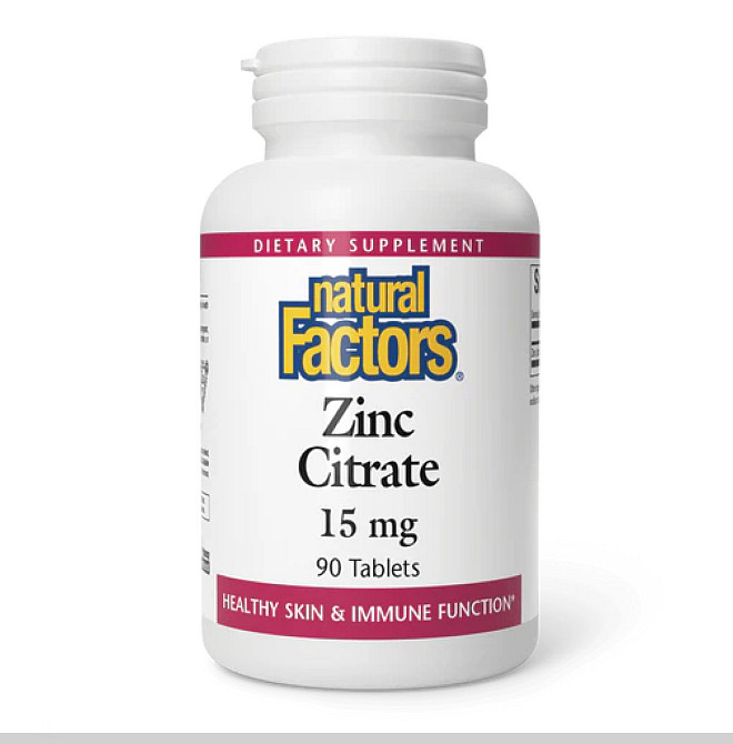 Цинк цитрат Natural Factors Zinc Citrate 15mg 90 таб Киев - изображение 1