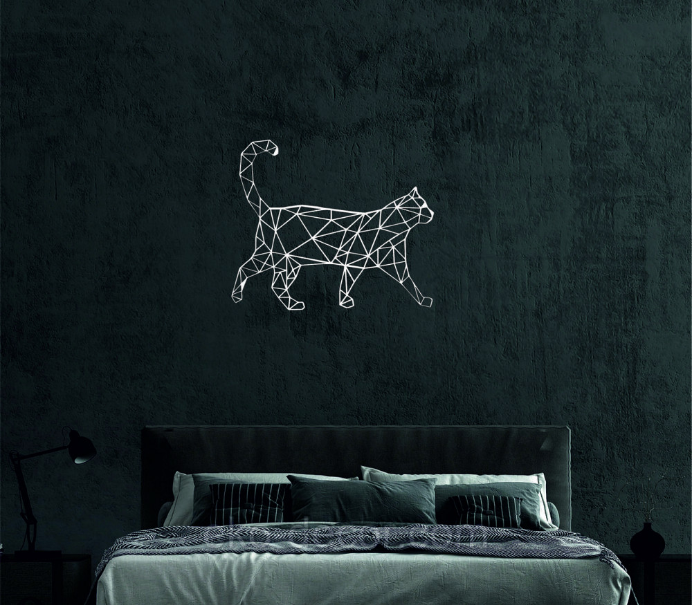 Декоративное настенное Панно «Кот» Декор на стену 90*75 см, Белый Киев - изображение 4