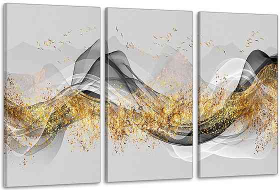 Модульная картина в гостиную / спальню   Абстракція     ART-169_3A 100х150 см Киев