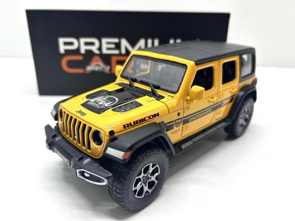 Машина Автосвіт Jeep vlanger інерційна відчиняються двері капот багажник 21см Жовта (AP-1979) Чернигов - изображение 4