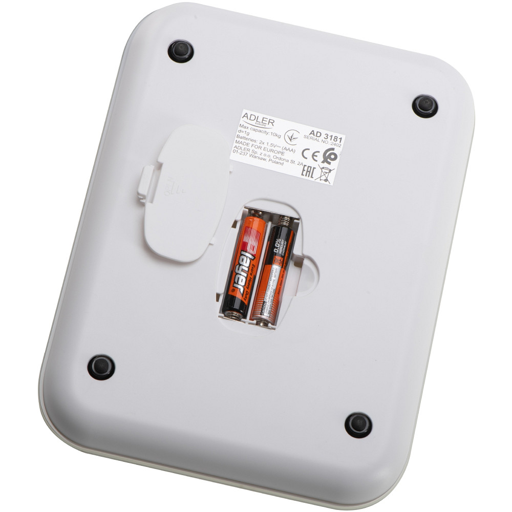 Ваги кухонні Adler AD 3181 grey електронні/ 10кг/ г; кг, фунт/ 2хААА/ автовимкнення/ скло Вінниця - фото 3