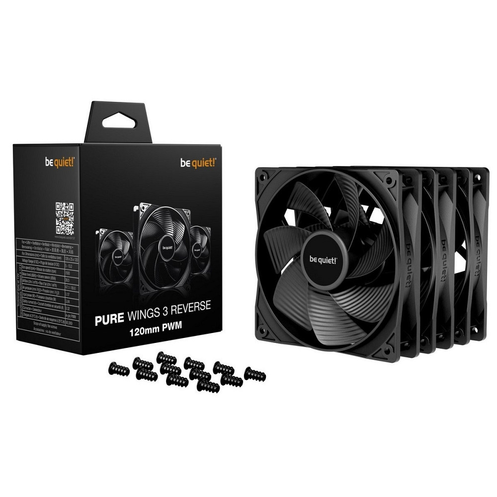 Вентилятор be quiet! Pure Wings 3 120mm PWM Reverse 3-Pack Black (BL137) ( 22123 ) Харьков - изображение 3