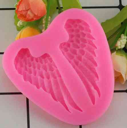 Молд силиконовый Крылья Ангела 68 на 66 мм розовый Киев