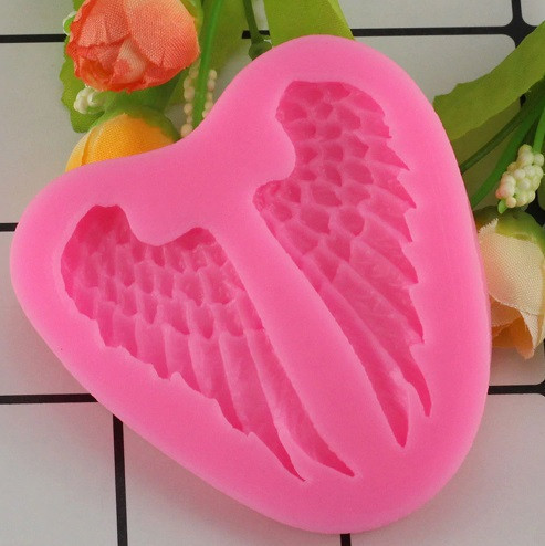 Молд силиконовый Крылья Ангела 68 на 66 мм розовый Киев - изображение 4