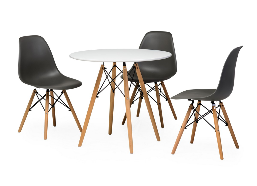 Стіл обідній ЕТНА MDF (D=80cm), білий Київ - фото 3