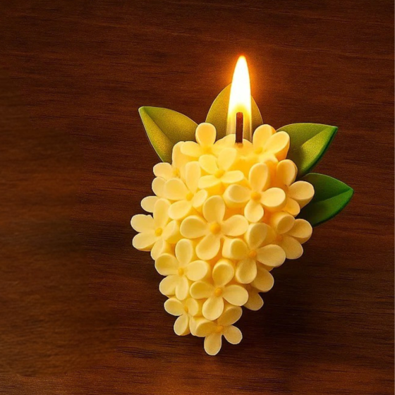 Силіконова форма для виготовлення свічки, молд для виготовлення свічок з соєвого, бджолиного воску і парафіну 70 х 60 х 25 мм Кам'янець-Подільський