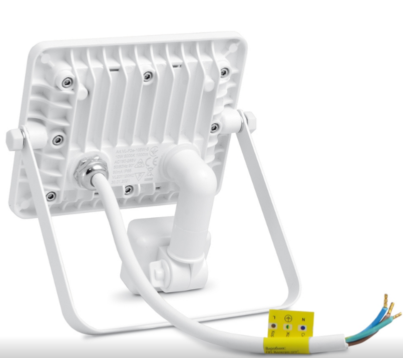 LED Прожектор 10W 5000К 220V з датчиком руху та освітлення білий VL-F2e105W-S Videx Житомир - изображение 4