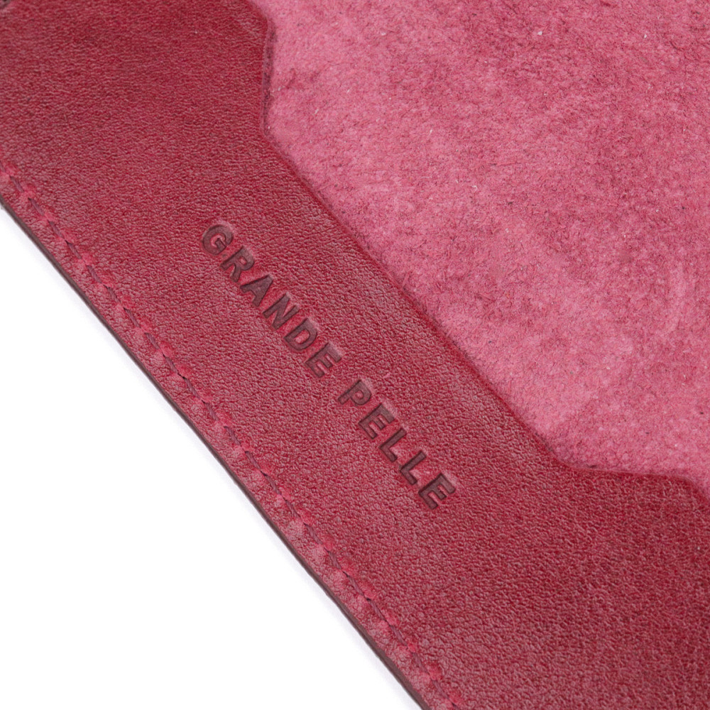 Чудова шкіряна обкладинка на паспорт Карта GRANDE PELLE 16776 Бордова Київ - фото 4