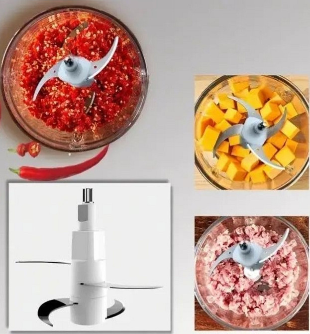 Кухонний помічник блендер подрібнювач Блискавка 1200Вт, 2000 мл. Київ - фото 5