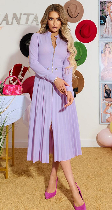 Стильное платье гофре (44) Киев - изображение 1