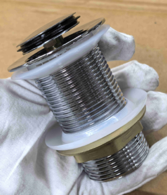 Донный клапан для раковины Zerix BV-06 1 1/4'' без перелива автоматический СLICK-СLACK (Цвет хром) (ZX6023) Киев - изображение 4