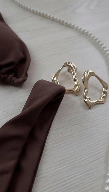 Женский стильный трендовый купальник из плотного микродайвинг Шоколад, 42 Одесса - изображение 4