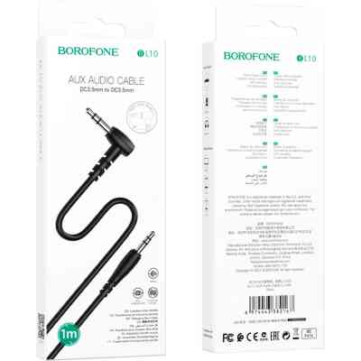 Кабель мультимедійний 3.5mm M to 3.5mm M 1.0m black BOROFONE (6974443382167) Вінниця
