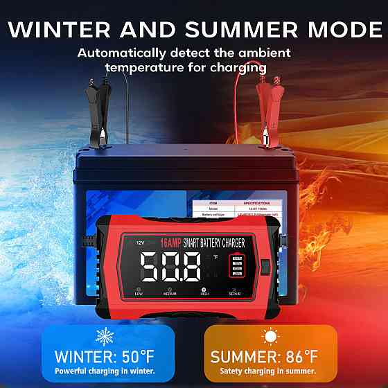 Умное зарядное устройство HTRC 16A (12V/16A, 24V/10A) для LiFePO4, Lithium, AGM Киев