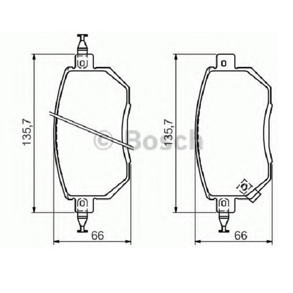 Гальмівні колодки Bosch дискові передні Nissan Murano Z50 Front 0986494366 Харків - фото 1