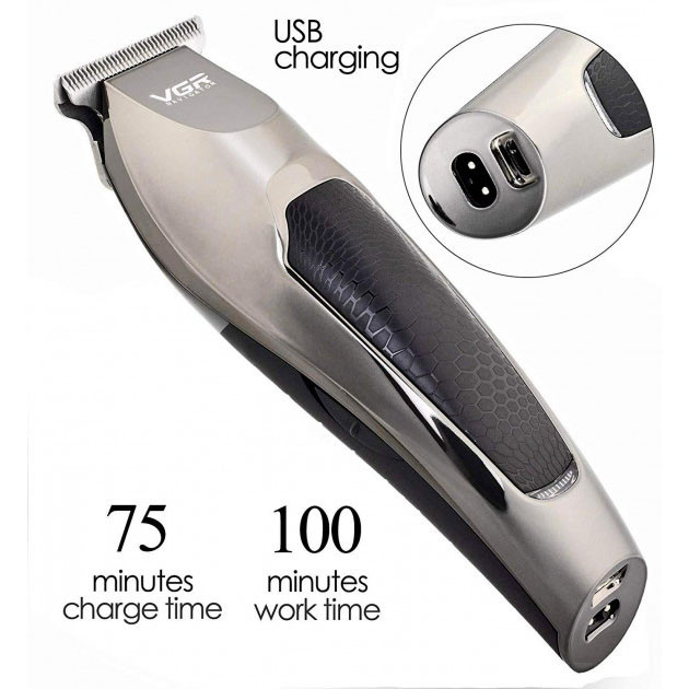 Триммер беспроводной VGR, Машинка для стрижки с насадками беспроводная, Триммер с регулируемой длиной MS-68 Львов - изображение 9