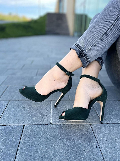 Nivelle Босоніжки жіночі NIVELLE 1794/10503-10512 темно-зелені (літо, замша натуральна) (3673) Коломия - фото 1