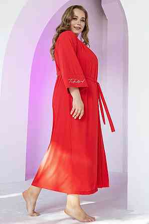Довгий жіночий халат TotalFit XA2-Q10 Красный, XL/XXL Киев