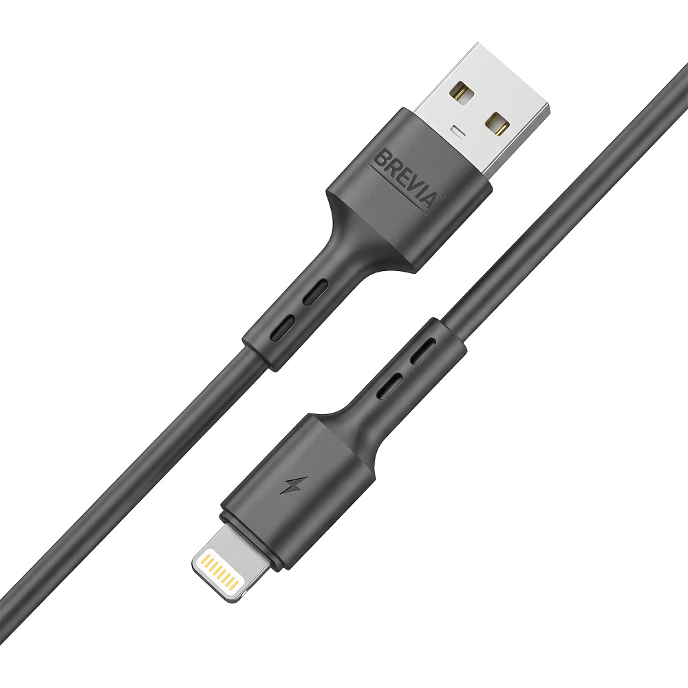 Кабель Brevia USB to Lightning 2,4А 1м, чорний box (51100BULC1) Львів - фото 2