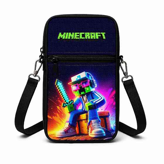 Сумка-чехол для телефона Minecraft детская через плечо, водонепроницаемая мини-сумка (4775) Киев