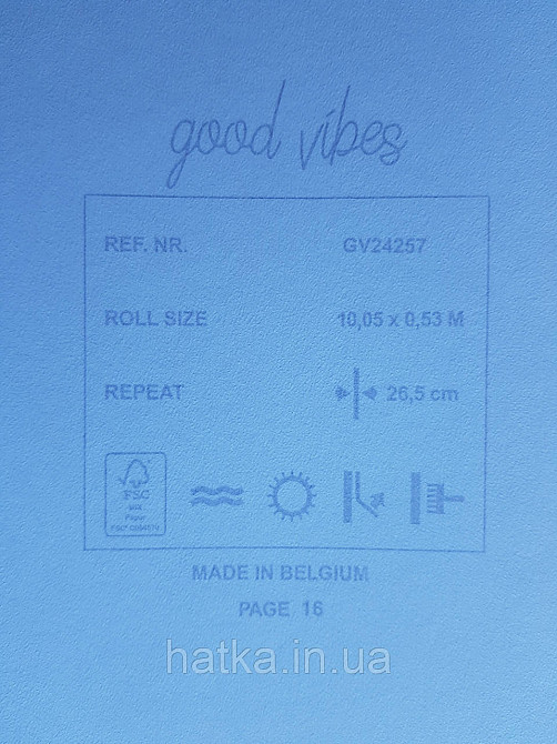 Обои флизелиновые экологически чистые Decoprint Good Vibes 0.53х10 молодежные под кирпич темно синие с серым Киев - изображение 3