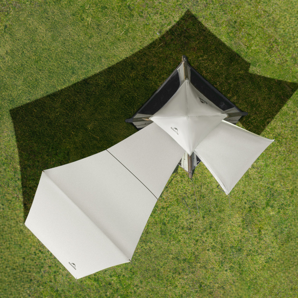 Палатка четырехместная автоматическая надувная с тентом Naturehike Ango CNK2550WS017, коричневая Ровно - изображение 6