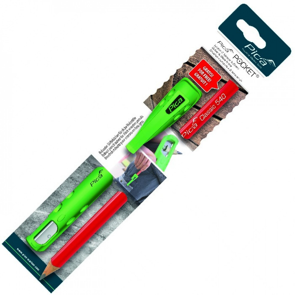 Тримач з точилкою ударостійкий для олівців, PICA Pocet 505/01, (+1 олівцець столяра) Одеса - фото 1