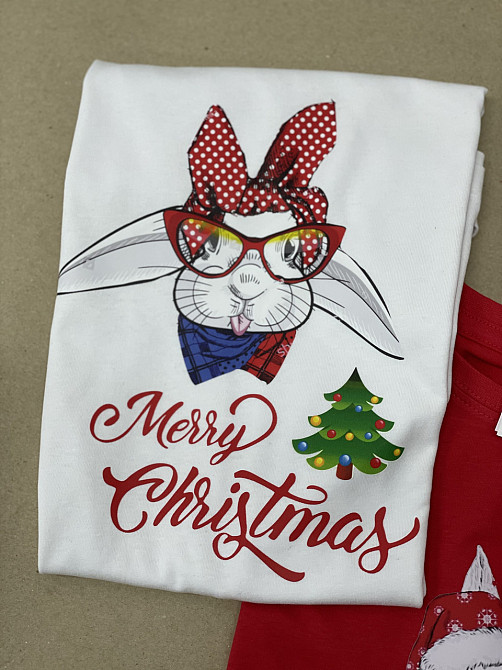 Новорічні футболки для всієї сімі з кроликом символом 2023 року Черновцы - изображение 3