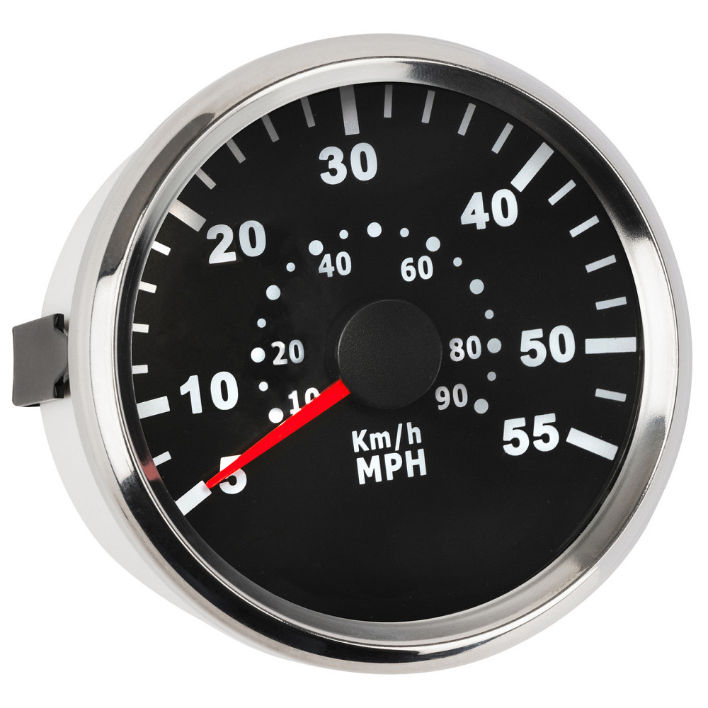 Спидометр ECMS PMS3-BS-55MI диаметр 85мм, рамка хром, дисплей черный Черкассы - изображение 1
