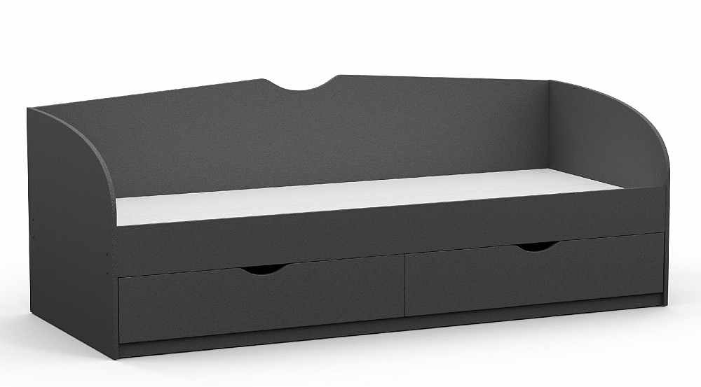 Кровать односпальная L-10, Антрацит, 2030х934х766 Львов - изображение 1