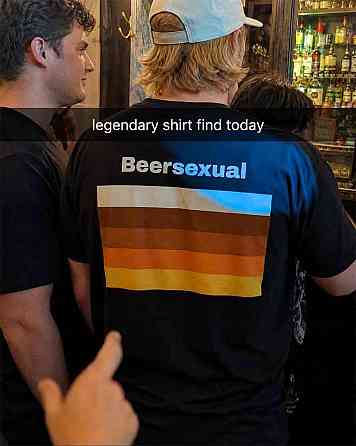 Чёрная футболка «Beersexual» | Футболка с пивным принтом M, Черный Черновцы