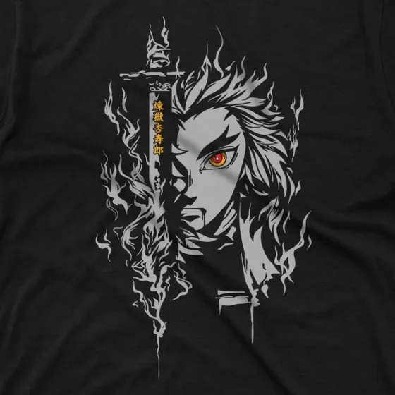 Футболка мужская с принтом Клинок, рассекающий демонов Ренгоку Размер 48 Anime0Размер 484 Днепр