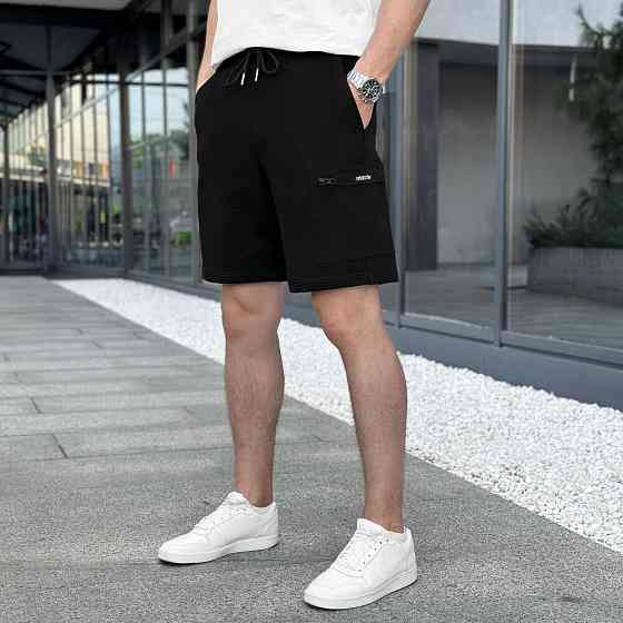 Мужские летние черные шорты Pobedov Line Киев