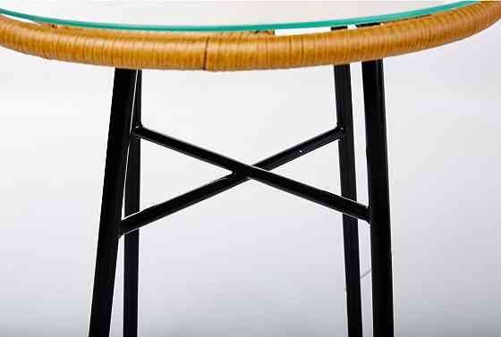 Садовий стіл Mayan Скло Ротанг Латте Київ