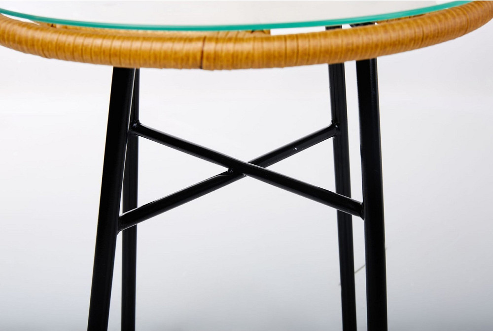 Садовий стіл Mayan Скло Ротанг Латте Київ - фото 6