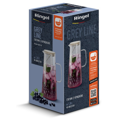 Кувшин Ringel Grey Line 1350 мл (RG-0003/1350) Винница - изображение 3