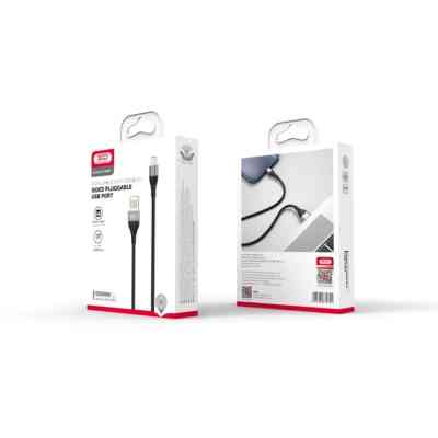 Дата кабель USB 2.0 AM to Lightning 1.0m 2.4A double-sided NB188 gray XO (6920680879694) Вінниця