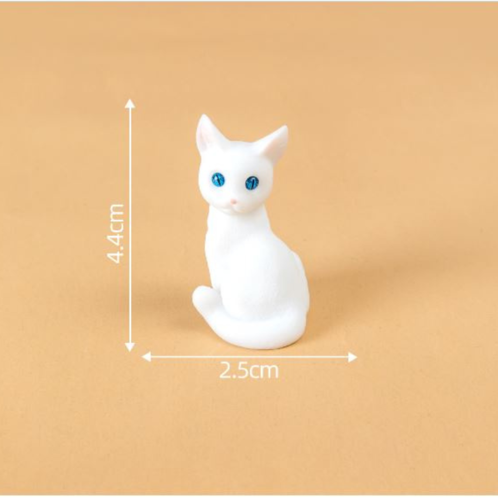 Серия миниатюрных фигурок Котята с вазами для флорариума, песочного стола, моделирования Білий 2 Одесса - изображение 1