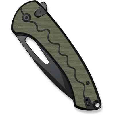 Нож Sencut Squiggy, Black/Green G10, Darkwash (S24082A-2) Винница